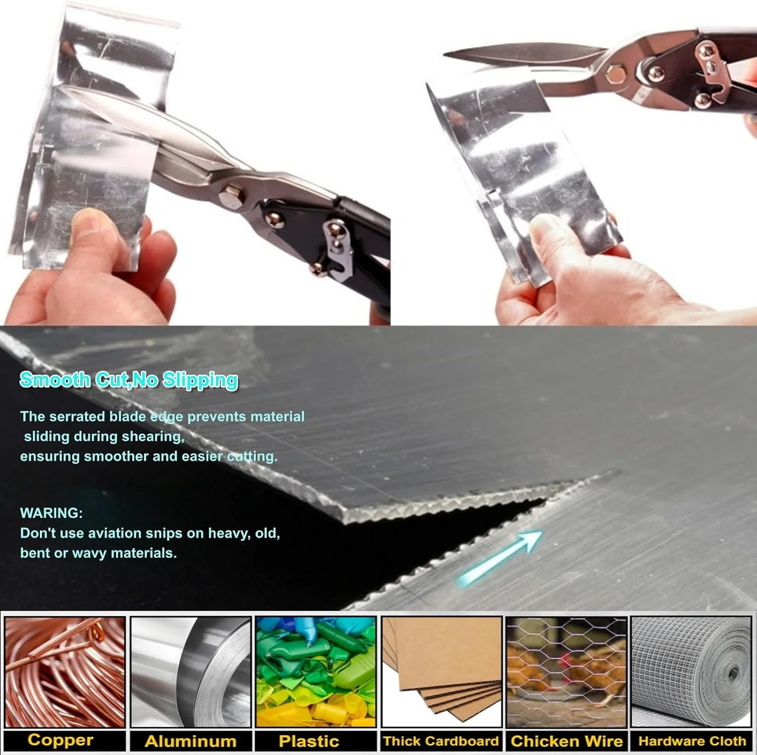 Premium Cr-V Tin Snips for Effortless Metal Cutting - Image 7