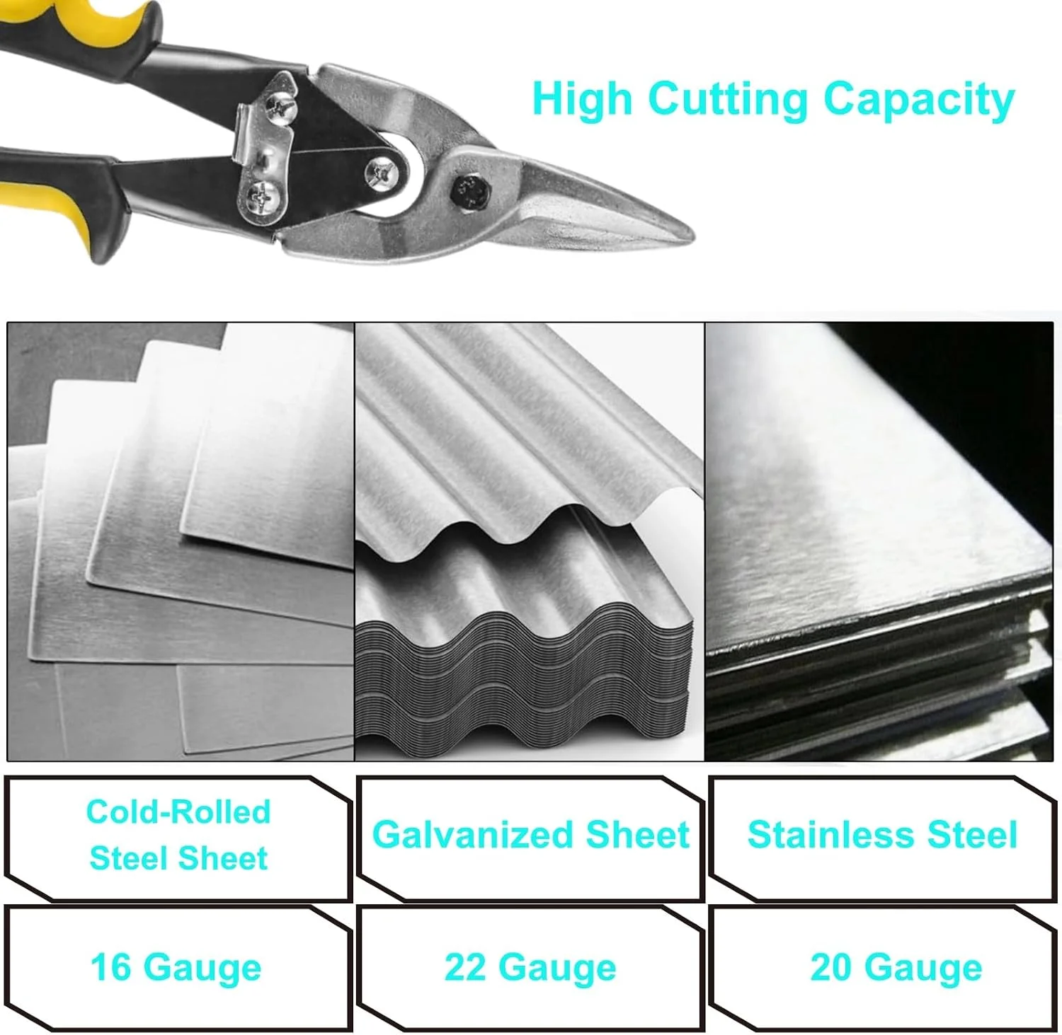 Premium Cr-V Tin Snips for Effortless Metal Cutting - Image 6